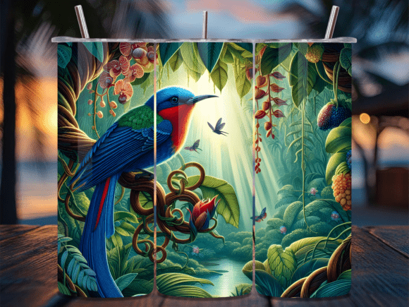 Download Lush Jungle Bird Tumbler Wrap - Bird tumbler wrap Collection
