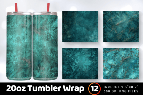 Download Luxury Teal Tumbler Wrap - Premium Resources