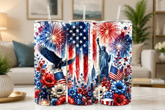 Download Eagle Fireworks 4th of July Tumbler Wrap - 4th of july tumbler Collection