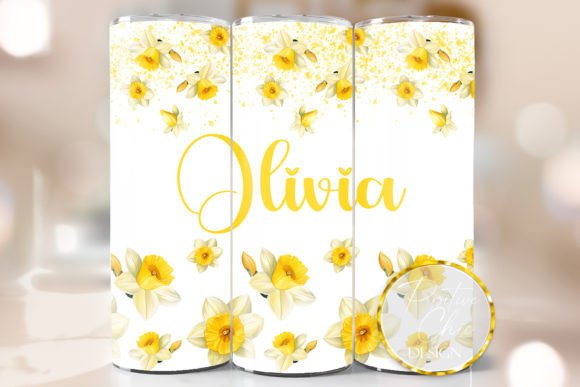 Download Daffodils Personalized Tumbler Wrap PNG - Personalized tumbler wrap png Collection