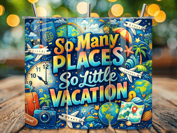 Download So Many Places Travel Summer Tumbler PNG - Summer tumbler png Collection