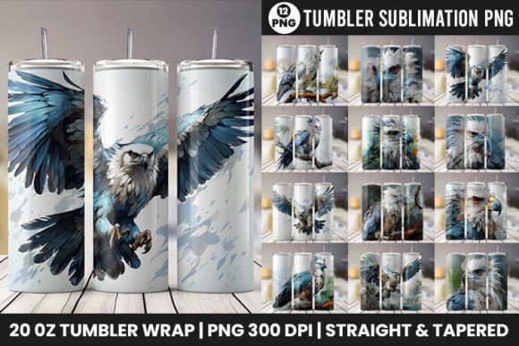 Download Harpy Eagle Tumbler Wrap Design Bundle - Eagle tumbler Collection