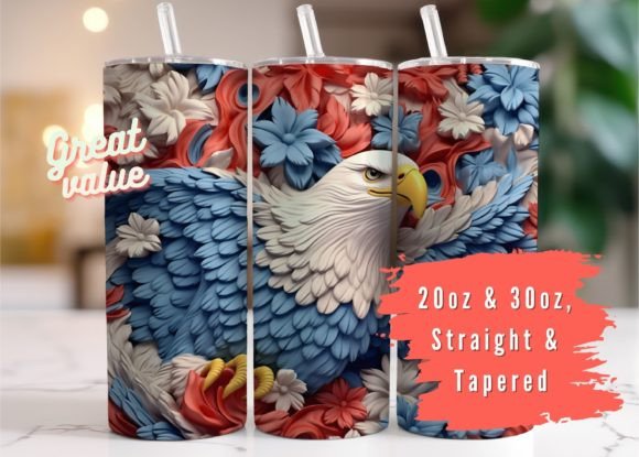 Download 3D American Bald Eagle Tumbler Wrap - Eagle tumbler Collection