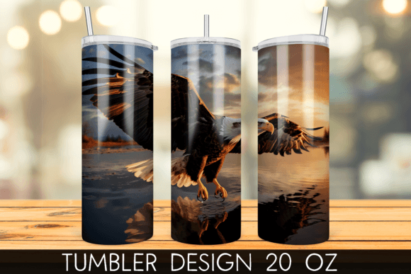 Download Bald Eagle Tumbler Wrap Sublimation - Eagle tumbler Collection