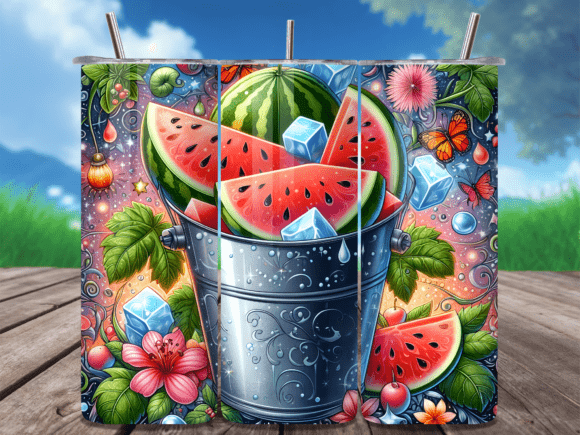Download Watermelon Ice Bucket Summer Tumbler Png - Summer tumbler png Collection