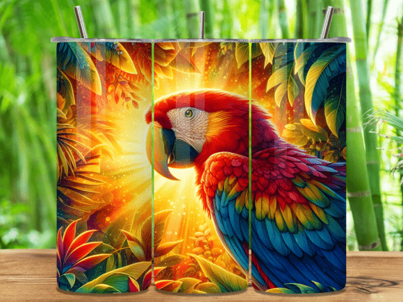 Download Scarlet Macaw Colorful Bird Tumbler Wrap - Bird tumbler wrap Collection