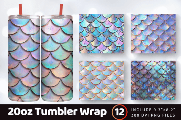 Download Luxury Holographic Mermaid Scales Tumble - Premium Resources