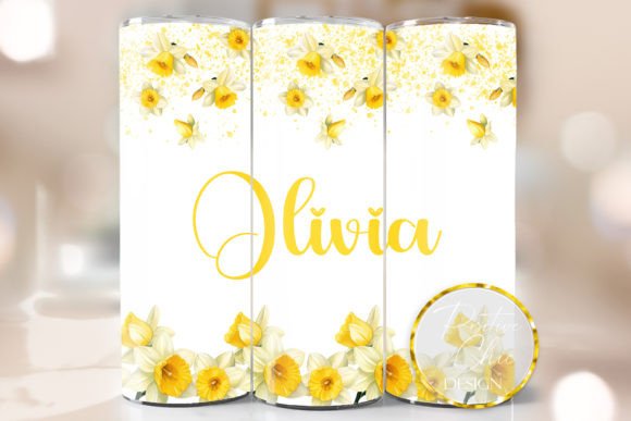 Download Daffodils Personalized Tumbler Wrap PNG - Personalized tumbler wrap png Collection